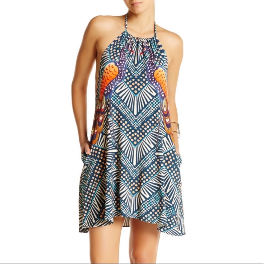 Mara Hoffman NWT 🦚 halter dress $220 pockets!